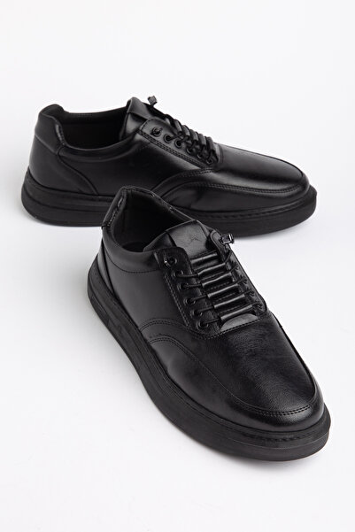 By Oxford ΣΚΟΥΡΟ ΜΑΥΡΟ Ανδρικά Αθλητικά Παπούτσια για Καθημερινή Χρήση με Ελα...