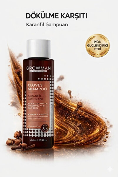 growman Karanfil Özlü Şampuan 400 ML – Saç Dökülme Karşıtı & Güçlendirici Bakım