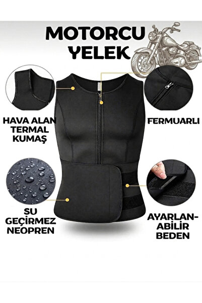 Markaflex Termal Isı Ylıtımlı Motorcu Koruma Yeleği Motorcu Rüzgar Soğuk Sıvı...