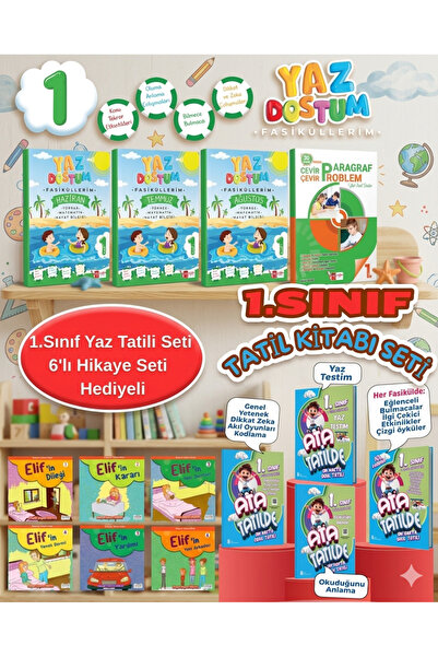 Artı Eğitim Yayınları Ata Yayınları 1. Sınıf Yaz Tatili Seti + Artı Eğitim 1....
