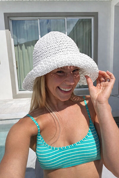 keisy Χειροποίητο Πλεκτό Ψάθινο Καπέλο Premium Bucket