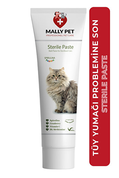 MALLY PET PROFESSIONEL PET CARE Kısır Kedilere Özel Bağışıklılık Destekleyici Ve Tüy Yumağı Önleyici Sterile Malt Macunu