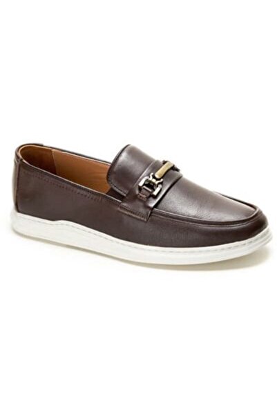 Pierre Cardin 191074 Καφέ Ανδρικά Loafer Casual Δερμάτινα Παπούτσια
