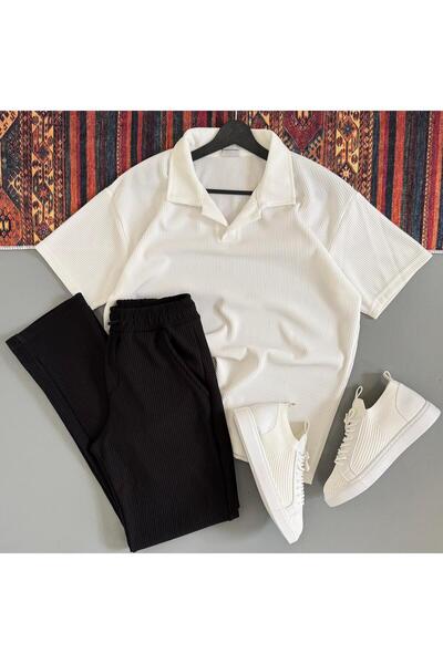 WENMİNG Ανδρικό Οθωμανικό Φούτερ με Κορδόνια, Καλοκαιρινό Σετ Μπλούζα-Παντελόνι