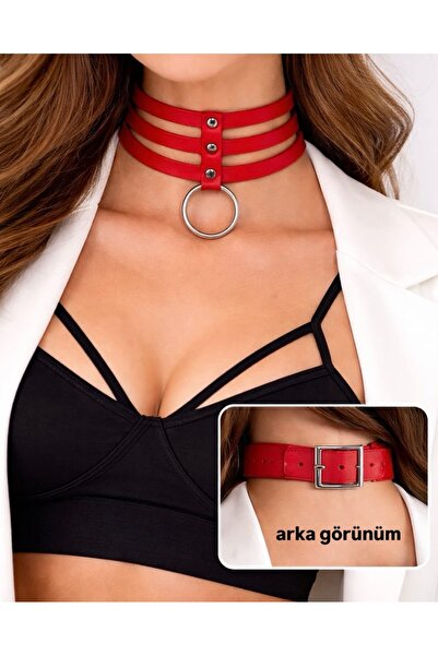 derimplus Halka Detaylı Şerit Choker