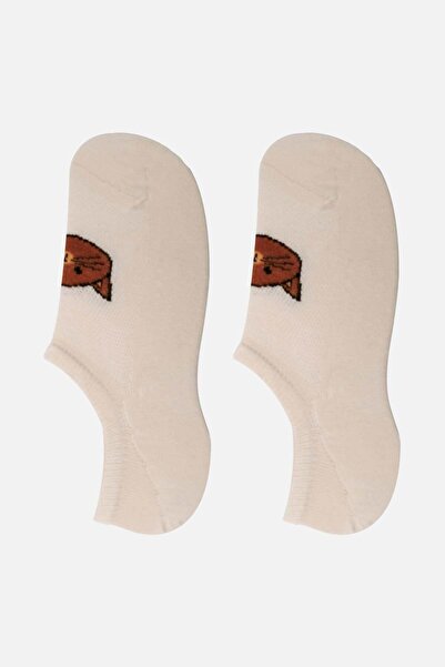 Aytuğ Women's Cotton Single No Show Socks Beige