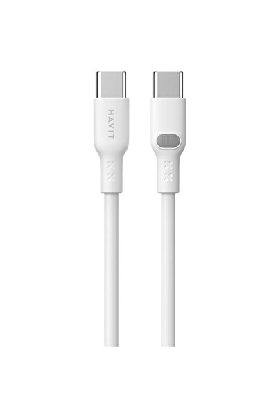 Havit CB6280 - USB Type C to USB Type C cable, 1 m (white)