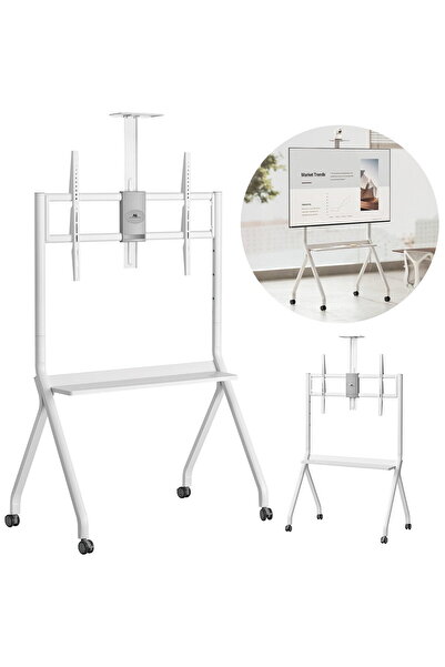 Maclean Suport TV / Monitor Stand TV mobil MC-114 W pentru televizoare 55-100...