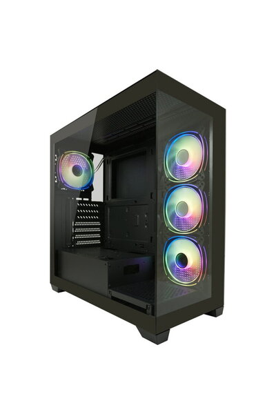 LC POWER Carcasă PC LC-Power LC-715B-ON Gaming Negru Umbrit