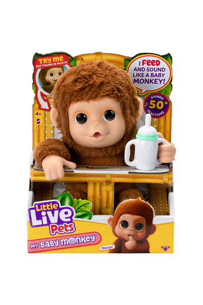 Moose Toys Soc. Jucărie interactivă Little Live Pets - Maimuța mea, Mango