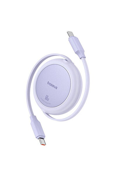 Baseus Cablu USB Free2Pull Mini USB-C la USB-C 60W, 1m (violet)