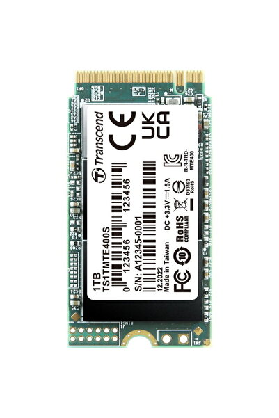 Transcend SSD Transcend MTE400S, 512 GB, M.2 2242, PCIe Gen3 x4 NVMe