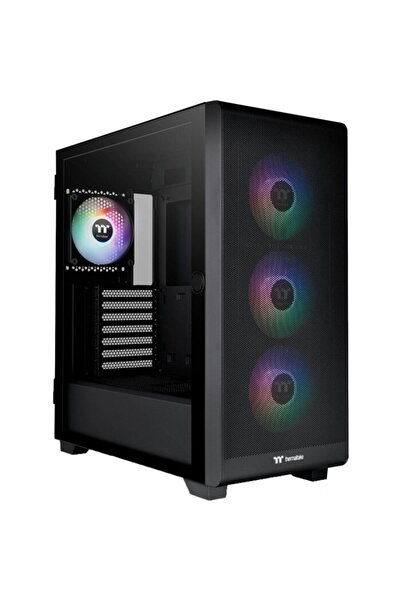 THERMALTAKE Carcasa PC S250 ARGB, tip tower (negru, sticlă securizată)