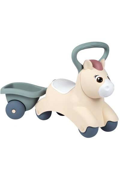 Smoby Jucarie creativa Ponei Ride-on Little Smoby, cu remorca