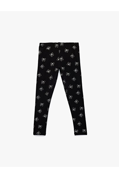 Koton Κοριτσίστικο καλσόν 6SKG40106AK ΜΑΥΡΟ ΜΕ ΣΧΕΔΙΟ