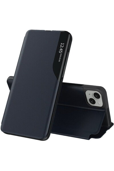 Techsuit Husă pentru iPhone 15 Plus - Seria Techsuit eFold - Albastru închis