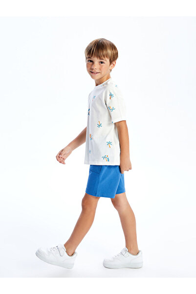LC Waikiki Nevavm Boys' Shorts with Elastic Waist and Contrast Trim