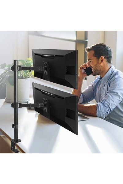 Maclean Suport TV / Monitor MC-967 Suport de birou dublu vertical pentru moni...