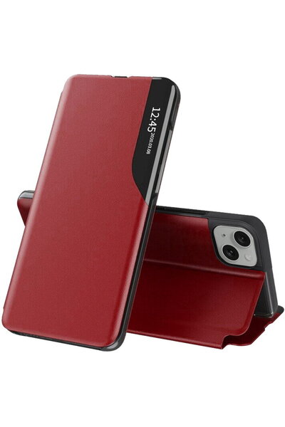 Techsuit Husă pentru iPhone 15 Plus - Seria Techsuit eFold - Roșu