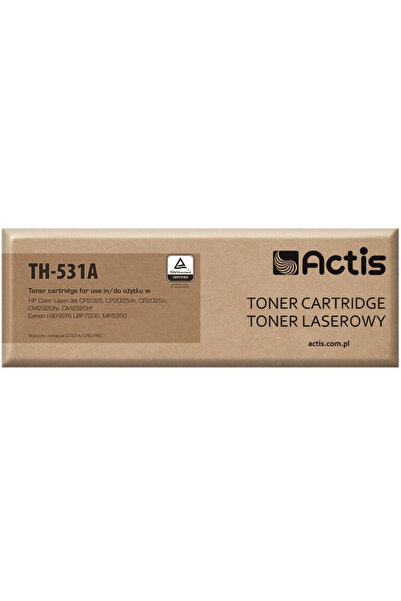 Actis Toner compatibil pentru HP 304A CC531A/Canon CRG-718C, Albastru