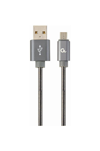 Gembird Cablu de încărcare și date Micro-USB spiralat, metalic, premium, 1m, ...