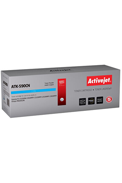ActiveJet Toner de schimb ATK-590CN pentru Kyocera TK-590C, 5.000 de pagini, ...