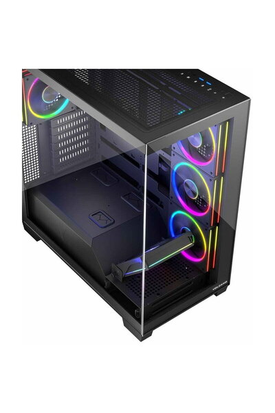 Modecom Carcasa PC PC CASE STELLAR 5F ARGB 10 BLAC