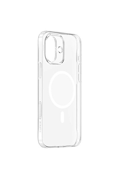 Baseus Carcasă magnetică pentru telefon iP16 cu buton tactil (transparentă)