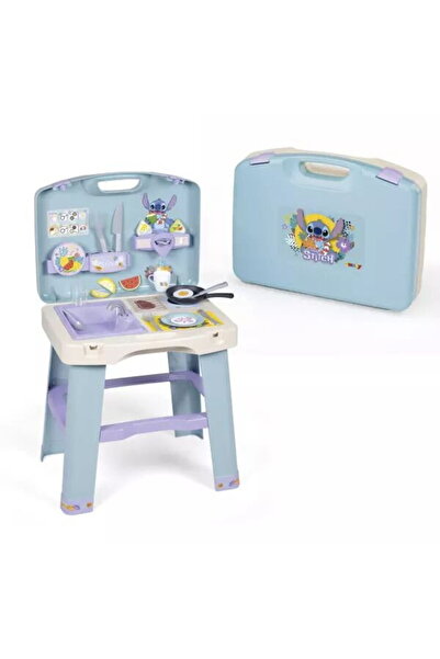 Smoby Jucarie creativa Bucătărie pliabilă Stitch cu 20 de accesorii