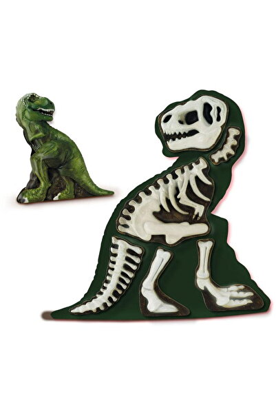 SES Creative Set creativ de modelare și pictură - T-rex cu schelet fotolumine...