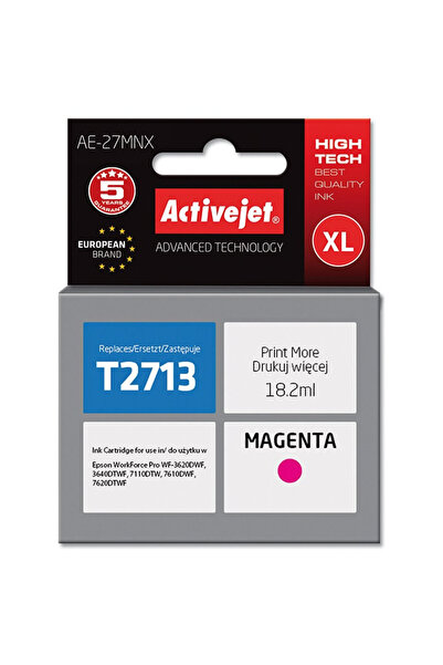 ActiveJet Cartuș de cerneală AE-27MNX de schimb pentru Epson 27XL T2713, Supr...