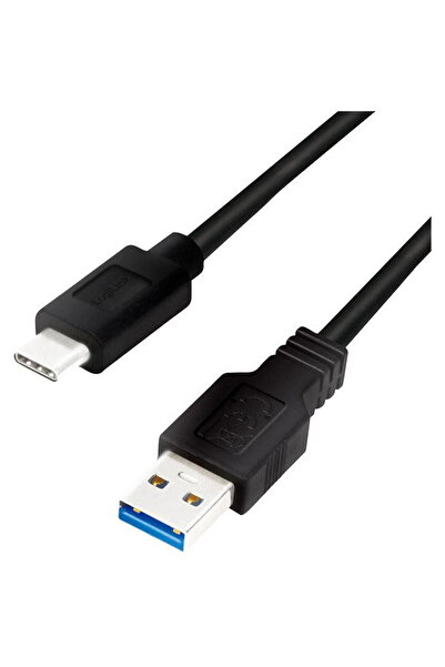 LogiLink Cablu de Date USB 3.2 Gen1x1 cable, USB-A male to USB-C male, black,...