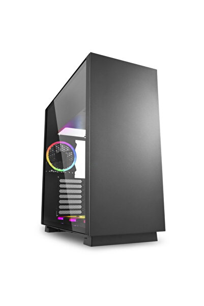 SHARKOON Carcasă PC neagră RGB din oțel pur