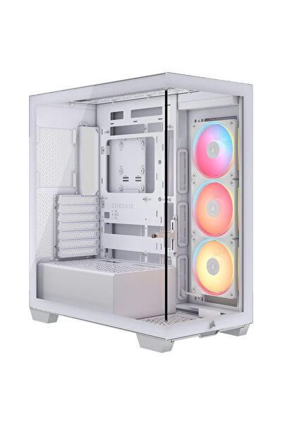 Corsair Carcasa PC Carcasa 3500X LXR LINK Tempered Glass Mid-Tower, Alb