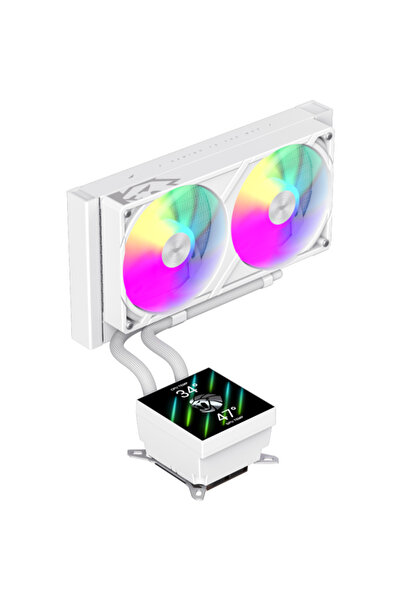 GAMEMAX |   Cooler lichid pentru CPU |   GLACIER 240 LCD |   Alb