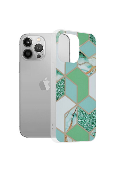 Techsuit Carcasă pentru iPhone 13 Pro - Techsuit Marble Series - Verde Hex