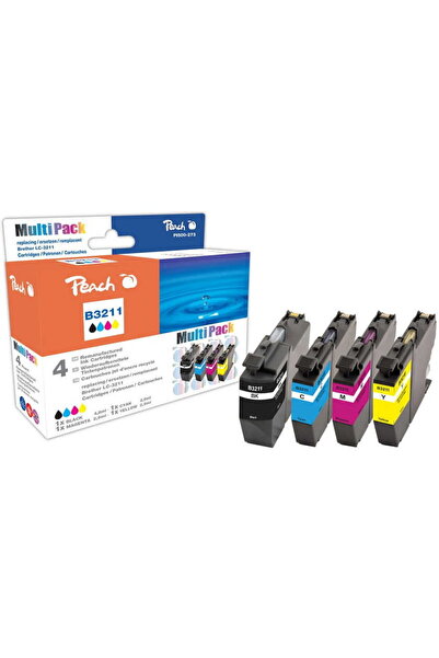 Peach PI500-273 cartușe cu cerneală 4 buc. Compatibil Negru, Cyan, Magenta, G...