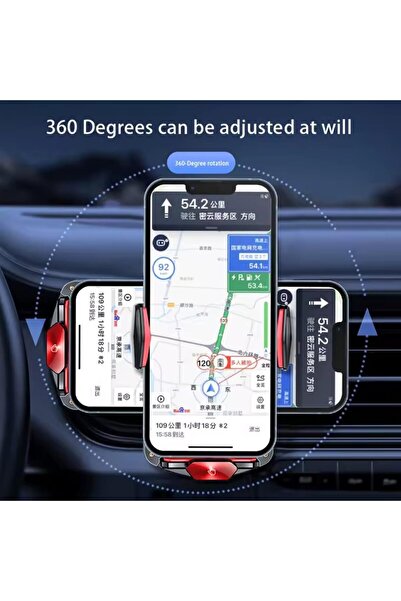AutoFamily AUTO FAMILY Wirless Car Phone Holder, Charging Phone Holder for Car