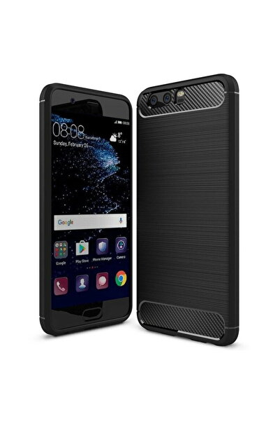 Techsuit Carcasă Huawei P10 - Techsuit Carbon Silicone - Negru