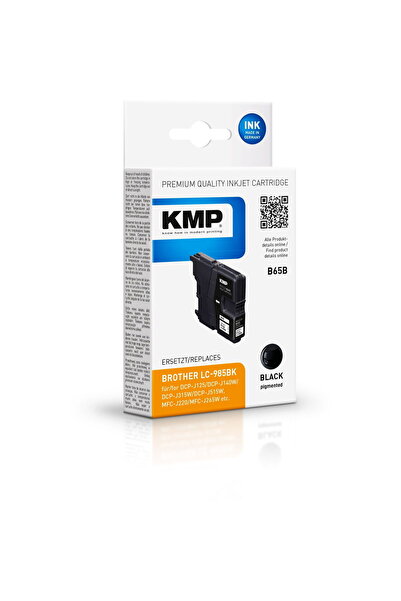 KMP Printer Cartridge Pigment Ink, KMP, Compatible with Brother LC-985BK, Black