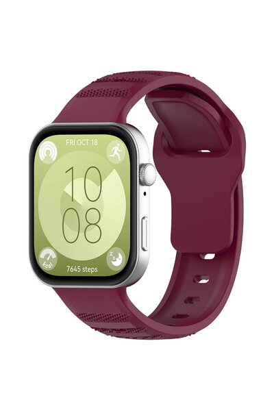 Techsuit Curea pentru Huawei Watch Fit 3 - Curea de ceas (W050) - Bordeaux