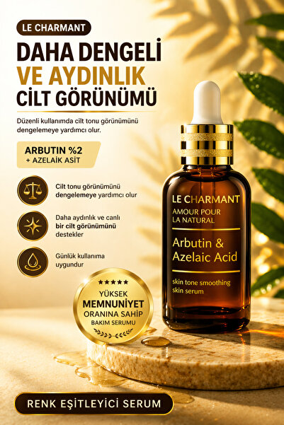 Le Charmant Arbutin %2 + Azelaik Asit Serum 30 ml | Leke Karşıtı, Ton Eşitley...