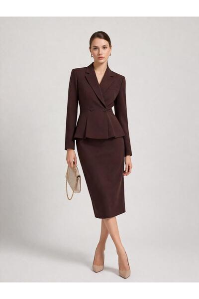 MG GİYİM STORE Kadın Blazer Ceket Kalem Etek Takım - Ofis & Şık