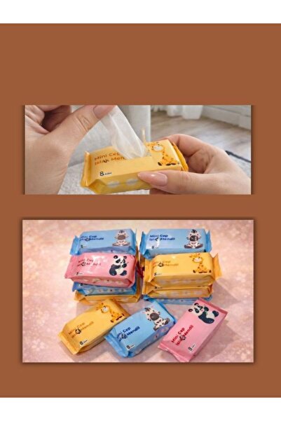 CİYESKA Cep Boy Islak Mendil | Taşınabilir Mini Hijyen Mendili | 1 Paket