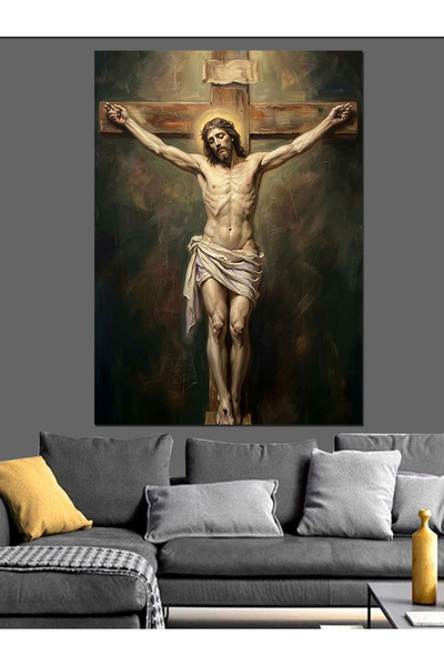 Artmeg Isus în priza lui Maria - Pânză decorativă clasică de artă religioasă ...