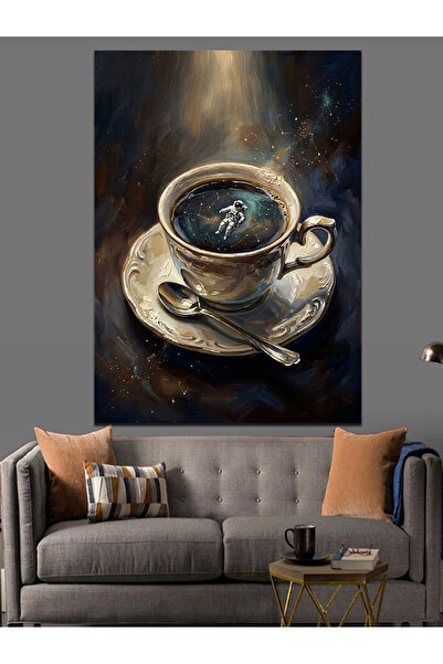 Artmeg Spațiu cosmic și astronaut într-o cană de cafea - Pânză decorativă - M...