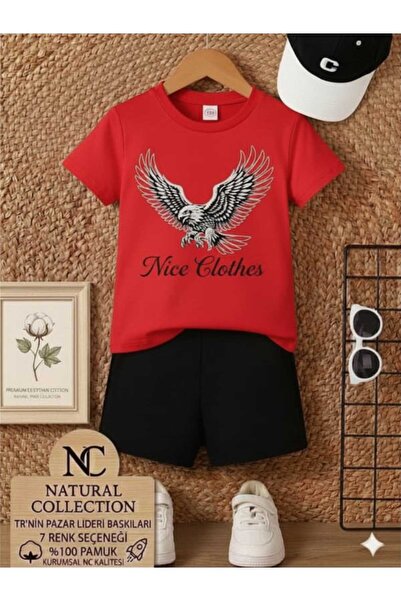 Nice Clothes ΚΑΛΟΚΑΙΡΙΝΟ ΠΑΙΔΙΚΟ ΜΠΛΟΥΖΑΚΙ ΚΑΙ ΣΟΡΤΣ UNISEX (ΜΕ ΣΤΑΜΠΑ ΑΕΤΟΥ)