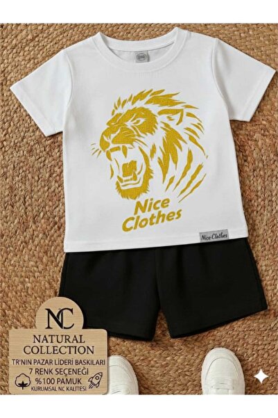Nice Clothes ΚΑΛΟΚΑΙΡΙΝΟ ΠΑΙΔΙΚΟ ΜΠΛΟΥΖΑΚΙ ΚΑΙ ΣΟΡΤΣ UNISEX (ΜΕ ΣΤΑΜΠΑ ΛΙΟΝΤΑΡΙ)