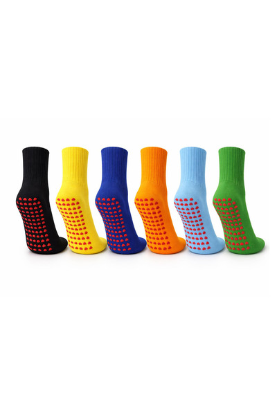 Lazen Αντιολισθητικές Γυναικείες Κάλτσες Πιλάτες με Σόλα, Σετ 6 Πολύχρωμων Κα...