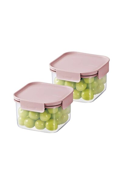 locknlock Classic Plus Square Food Container 860ml (PACK of 2) – Pink, Airtight & BPA-Free